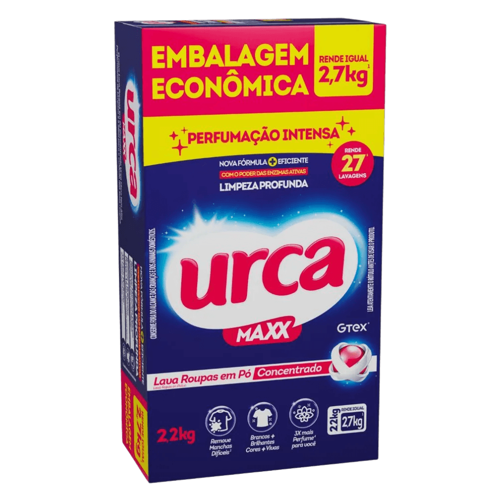 Lava Roupa Em Pó Concentrado Perfumação Intensa Maxx Urca 2.2Kg